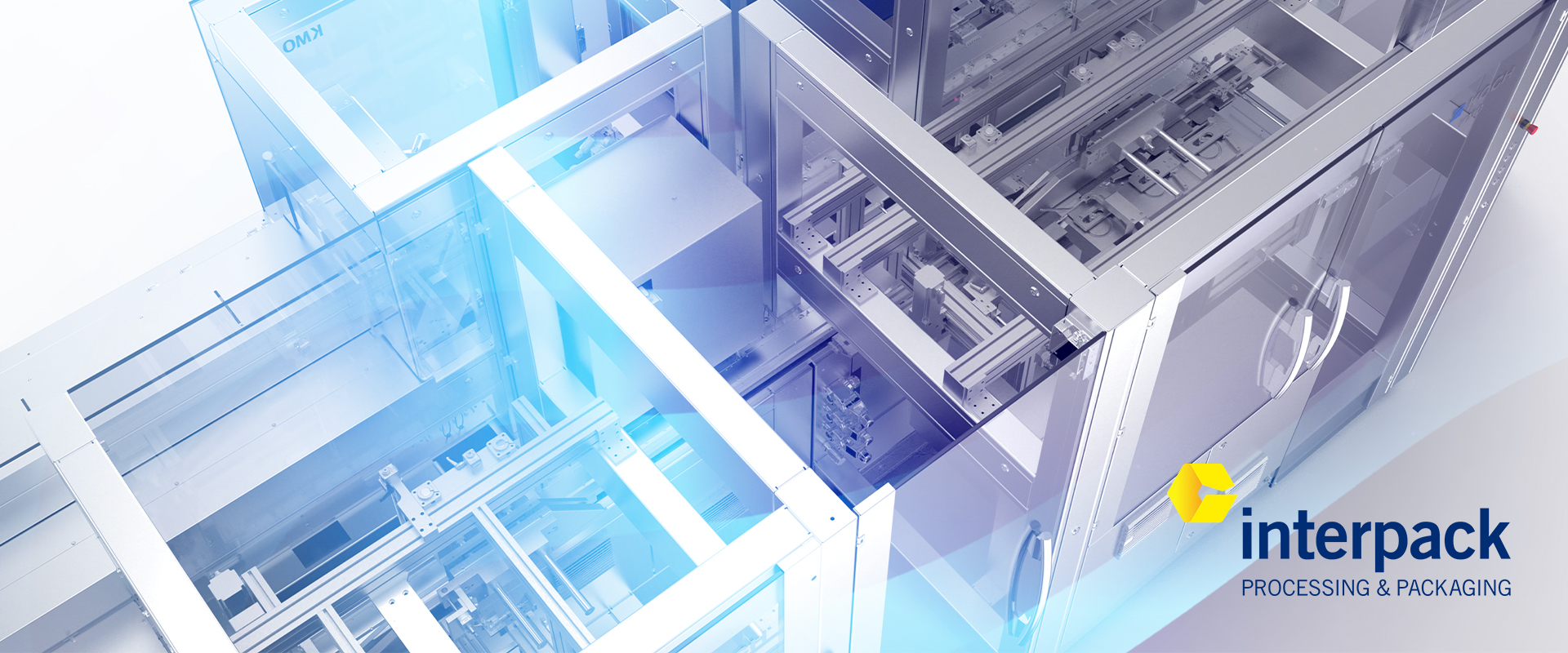 KOCH modular KMO packaging machine with interpack logo